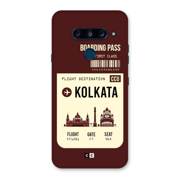 Kolkata Boarding Pass Back Case for LG  V40 ThinQ
